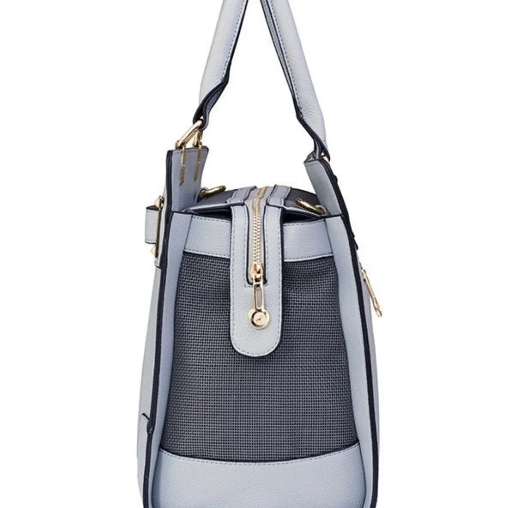 Dog Travel Carrier, Pet carrier, Shoulder bag, Hand Bag,Small Pet Carrier (Grey)